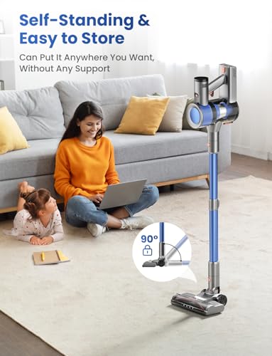 Dzaki Cordless Stick Vacuum Cleaner, 650W 55KPa Brushless Motor, 60-Min Runtime, Detachable photo 10