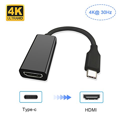 USB-C TO HDMI Adapter Cable (4K@30Hz),if-link USB 3.1 Type C To HDMI Adapter Converter Cord for Display/Projector/HDTV Or Macbook/Chromebook,Samsung Galaxy Note 8/S8/S8 Plus,Imac,Dell and More(Black)