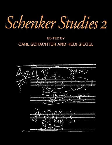 Schenker Studies 2 (Cambridge Composer Studies)