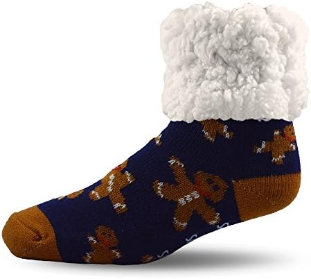 Cozy Kids & Toddler Slipper Socks with Non-Slip Grippers & Warm Fleece Lining