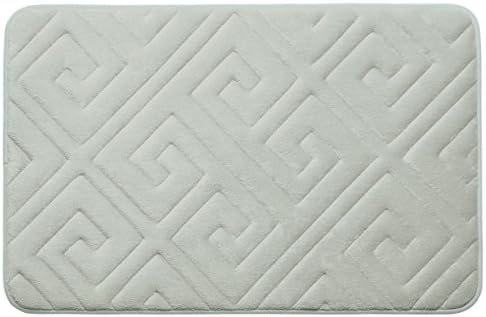 Bounce Comfort Caicos Extra Thick Premium Memory Foam Bath Mat with BounceComfort Technology, 20 x 32" Light Grey
