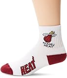 NBA Miami Heat Men's Quarter Socks, Large, White