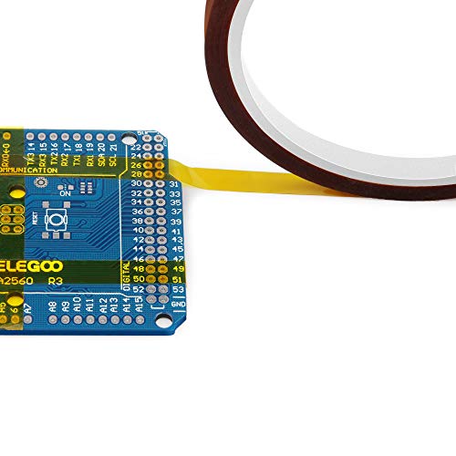 ELEGOO High Temp Tape, 4 Pack Polyimide High Temperature Resistant Tape