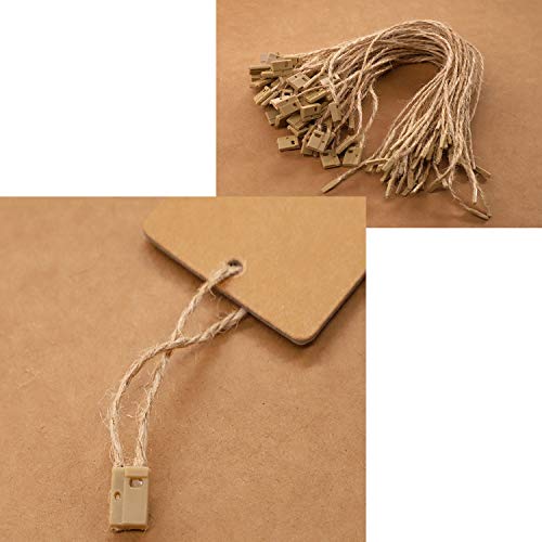 1000pcs Hang Tag Fasteners String 7 Inch Hemp Twine Snap Lock Pin Security Loop Fastener Hook Ties Easy and Fast to Attach - Thumbnail 6