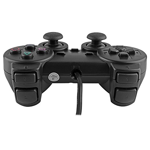 Wired Controller for PS2,Wetoph GD22 Dual Shock Gamepad for Playstation 2 Supports Dual Vibration Function(Third Party Product)-Black