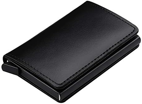 Slim Leather Wallet RFID Blocking Credit Card Holder Pop Card Wallet Birthday Gift