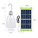 NING ZE XIN Solar Light Bulb with Solar Panel Multi-Functional Waterproof Rechargeable Remote Control Dimmable Hanging Lamp Tent Light Protable Lighting for Home, Camping, Power Outage, Emergency