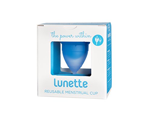 Lunette Menstrual Cup - Blue - Model 1 for Light to Medium Menstruation - Natural Alternative for Tampons and Sanitary Napkins