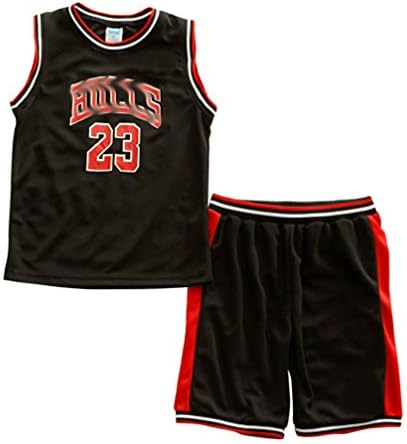 CRAZY GOTEND Little Boys Basketball Jersey 2-Piece Basketball Tank Top Shorts Set