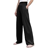 ESOFT Women's Wide Leg Yoga Pants Sweatpants High Waisted Lounge Palazzo with Pockets Comfy Flowy Pants Petite/Regular/Tall