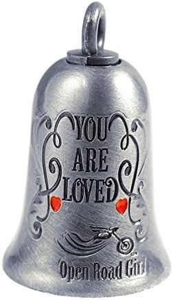 Womens Biker Motorcycle Bell: Good Luck Motorcyle Accessory : Open Road Girl