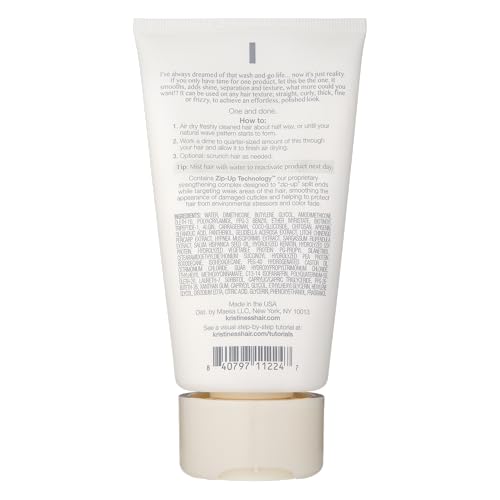 KRISTIN ESS HAIR WEIGHTLESS SHINE AIR DRY CREAM FOR CURL DEFINITION, SMOOTHING + BLOWOUT PREP – FRIZZ CONTROL – LIGHT HOLD – WOMEN’S STYLING PRODUCT FOR FRIZZY, WAVY + CURLY HAIR – VEGAN