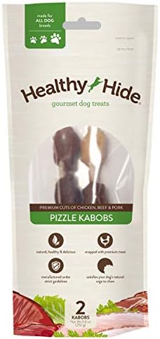 Healthy Hide 6" Triple Flavor Pizzle Kabob, One Size