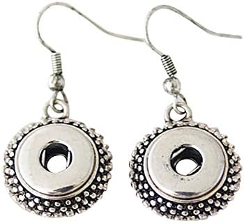 Snap Charm Dangle Earrings for Mini Petite Snaps 12mm (1/2" Diameter) (No Snap)
