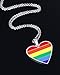 Unisex Stainless Steel Tag Rainbow Pendant Gay & Lesbian LGBT Necklace Pride Jewelry Gay Pride Accessories Pride Parade