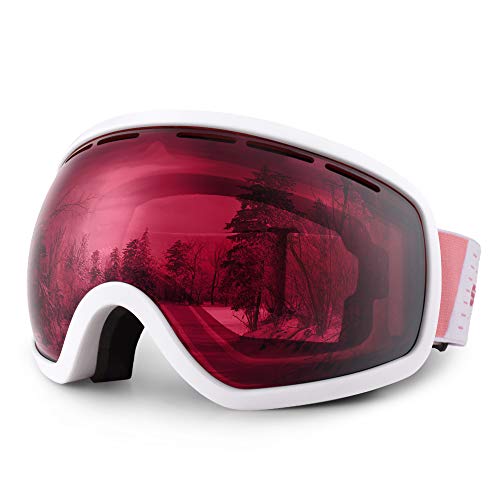 Snowledge Ski Snowboard Goggles with UV400 Protection, OTG Skiing Snowboarding Goggles of Double Spherical Lens with Anti-Fog Ski Goggles for Men, Women, Helmet Compatible Snow Goggles - Thumbnail 5