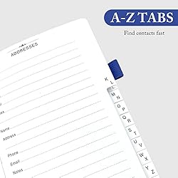 DRAPHY Address Book with Alphabetical Tabs, Elegant