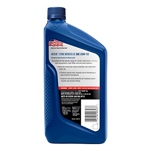 Valvoline 20W50 4 Stroke Motorcycle Oil 1qt (Case of 6) (7981526PK
