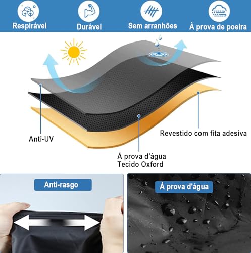 Capa para Esteira, Capa de Esteira Impermeável para Uso Externo, 200 * 95 * 150 Cm, Capa de Esteira Preta, Grande À Prova De Vento para Máquinas de Corrida Em Casa Academia, Umidade-prova