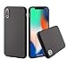 Phone Case for Apple iPhone X & Xs,OneLeaf Slim Fit Anti-Slip Liquid Silicone Rubber and PC Hybrid Protective Phone Case Cover with Anti-Scratch Surface Finishing- Black