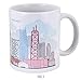 Vastigo 11 Oz. Ceramic Mug with Top Cities in America | Full-Color Sublimated Design | Comes in Gift Box (Chicago)
