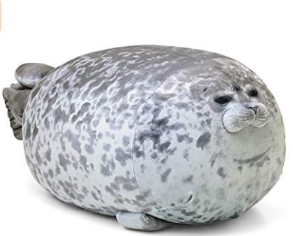 Chubby Seal Pillow, Seal pillow plush Cotton Plush Animal Toy, Cute Ocean Pillow Pets Grey, Plush Pillow, 60CM /23.6IN Seal Plush Pillow, Blob Seal Pillow, Chonky Seal Pillow,Plush Seal Pillow โ image 1