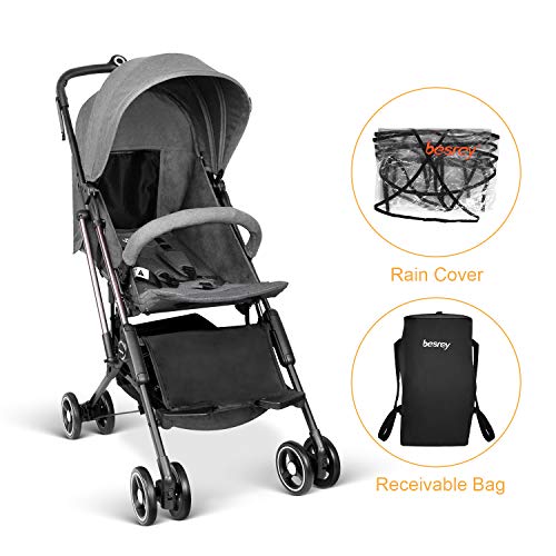 image for Besrey Airplane Stroller One Step Design for Opening & Folding Lightwe