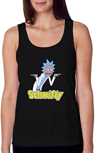 Tank Top For Woman Rick Morty Schwifty Black Size M