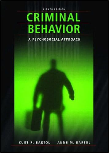 Criminal Behavior A Psychological Approach 11th Edition