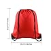 KUUQA 12 Pcs Drawstring Backpack Bags Sport Gym Sack Cinch Bags Bulk for School Traveling and Storage (Red)