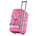 Olympia 8 Pocket Rolling Duffel Bag, Hot Pink primary