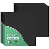 Gigrwiin Smooth Black Drop Ceiling Tile 2ft x 2ft, PVC Ceiling Panel-Waterproof, Washable and Fire-Rated-High-Grade PVC-Easy Drop-in Installation(48 sq.ft.)-Package of 12 Tiles