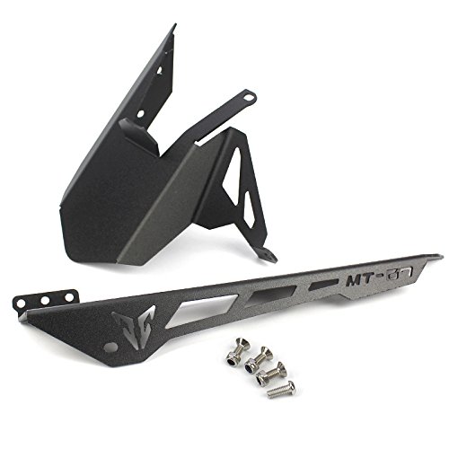 FATExpress for 2014-2017 Yamaha FZ07 MT07 Motorcycle Aluminum Rear Mudguard Fender Tire Hugger Chain Guard Cowl MT FZ 07 FZ-07 MT-07 2015 2016 (Black) - Thumbnail 2