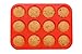 Silicone Muffin Pan / Tin Cupcake Mold by Daisy's Dream - 12 Cup Silicone Pan / Baking Tray - Easy To Use - Simple To Clean, Red Bakeware