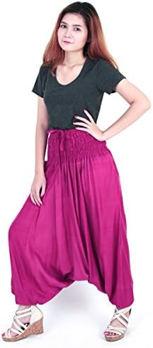 Aladdin Harem Pants Trousers Genie Hippy Hippie Boho Pink al078p