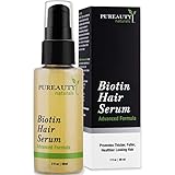 Biotin Hair Growth Serum Advanced Topical Formula To Help Grow Healthy, Strong Hair Suitable for Men and Women of All Hair Types Hair Loss Support By Pureauty Naturals