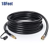 GASPRO 18 FT Quick Connect Propane Hose for RV to Grill for Camp Chef Stove and Fire Pit- 3/8 Female Flare Fitting x 1/4 Full Flow Quick