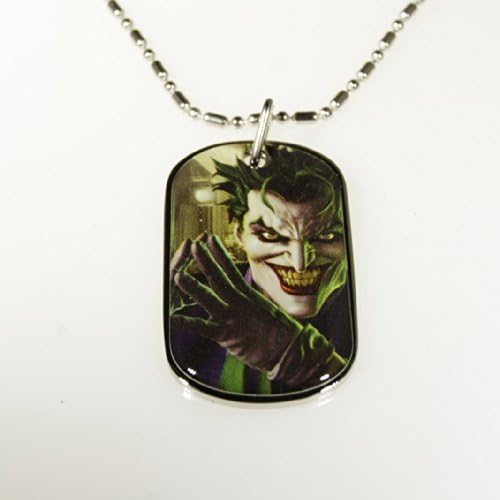 Joker Fashion Design - Stainless Steel Dog Tag Necklace- With Free Key Chain *** Special Sale