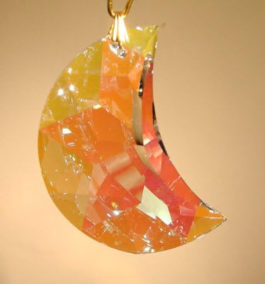 SWAROVSKI 30mm Aurora Borealis Crystal Moon Prism