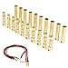 Pixnor 50 Pairs of 2.0mm Gold Plated Male and Female Bullet Banana Connectors Plugs for DIY RC Battery ESC Motor