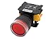 Alpinetech LXG-22 22mm 1NC 1NO Momentary Push Button Switch 110V LED Illuminated (Red)
