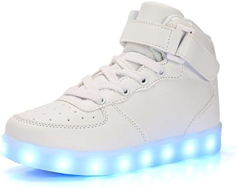 High Top Led Light Up Shoes 7 Colors Flashing Rechargeable Sneakers for Mens Womens Girls Boys