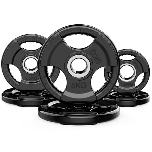 PhysKcal 2 x (1,25+ 2,5+ 5) kg Olympische Hantelscheiben mit Ø50 mm Bohrung