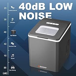 Euhomy Ice Maker Machine Countertop, 26 lbs/24H, 9