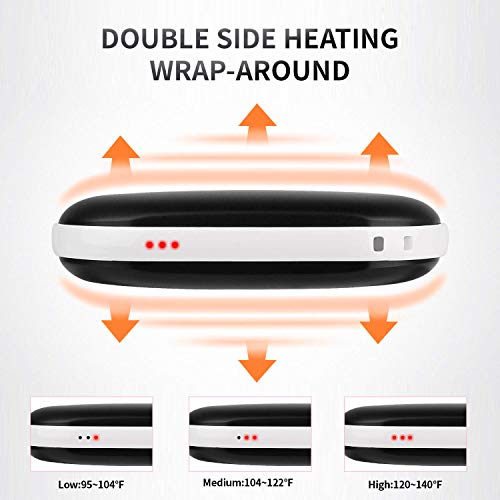 sherry USB Hand Warmer 3 in 1 Electric Hand Warmer, 5200mAh rechargeable hand warmers USB Beverage Warmers Portable Heater Black - Thumbnail 3