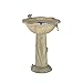 SmartSolar 20633R01 Acadia Solar Birdbath, Medium, Olive Green