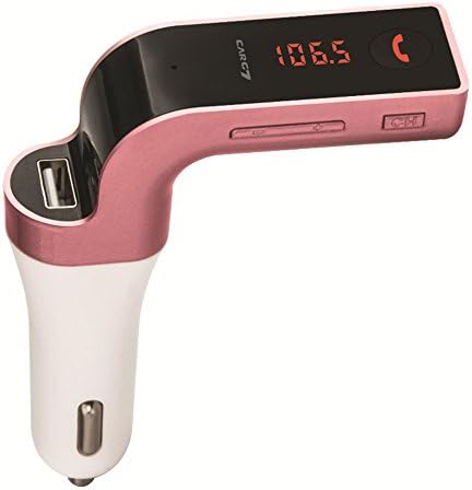 Prime Autobots® USB Car Charger With TF/USB flash drives Music Player SD and Bluetooth FM Transmitter (Pink)