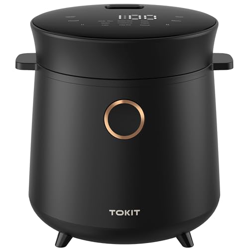 Compact Mini Rice Cooker Small Kitchen 3-Cup (Uncooked) / 6-Cup (Cooked), Non Stick Ceramic Inner Pot Rice Maker, 24H Timer Delay, Auto Keep Warm, 9 Functions Multicooker For Brown Rice, Steam, Soup