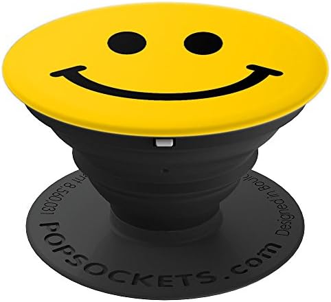Yellow Happy Face - Cute Yellow Smiling Happy Face smile - PopSockets Grip and Stand for Phones and Tablets