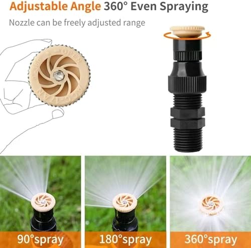 ChicAbode 3 Pcs 360° Rotation Auto Irrigation System, Multifunction Adjustable Garden Sprinkler, Automatic Garden Lawn Sprinkler Irrigation, Save Water, for Outdoor Grass Garden Yard Lawns